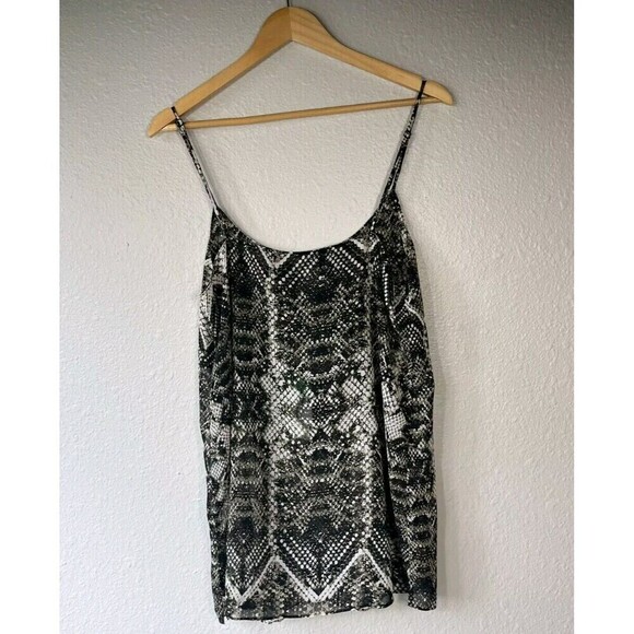 Show Me Your Mumu Gray Black Snake Cami Top Spaghetti Strap Size Medium - Picture 2 of 6